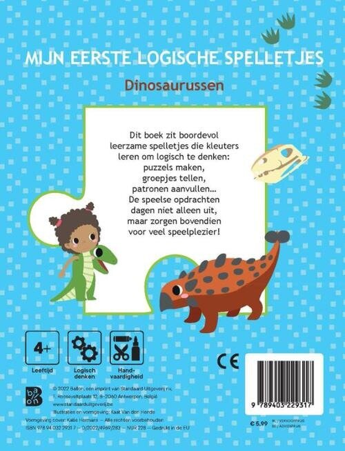 Ballon Kids Mijn eerste logische spelletjes - Dinosaurussen 3+ | Speel je Wijs