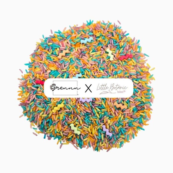 Grennn Botanic label waves - Speelrijst - Pastel waves mix - 750gram | Speel je Wijs