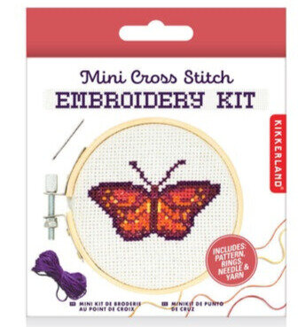 Kikkerland Mini Borduurset | Vlinder 6+ | Speel je Wijs
