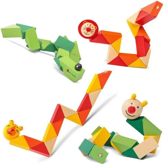 Houten Schakelpuzzel Dieren
