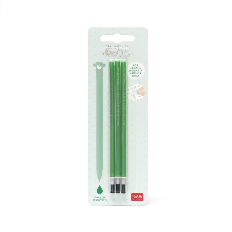 Legami Refills/ Navulling Uitwisbare/ Erasable Gelpen - Groen | Speel je Wijs