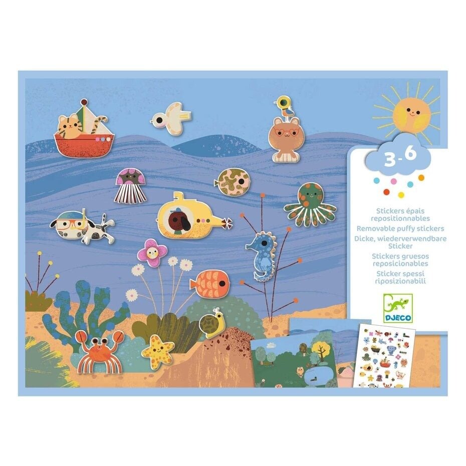 Djeco Herbruikbare Puffy Stickers - Summertime | Speel je Wijs