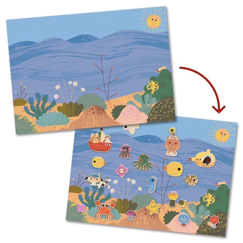 Djeco Herbruikbare Puffy Stickers - Summertime | Speel je Wijs