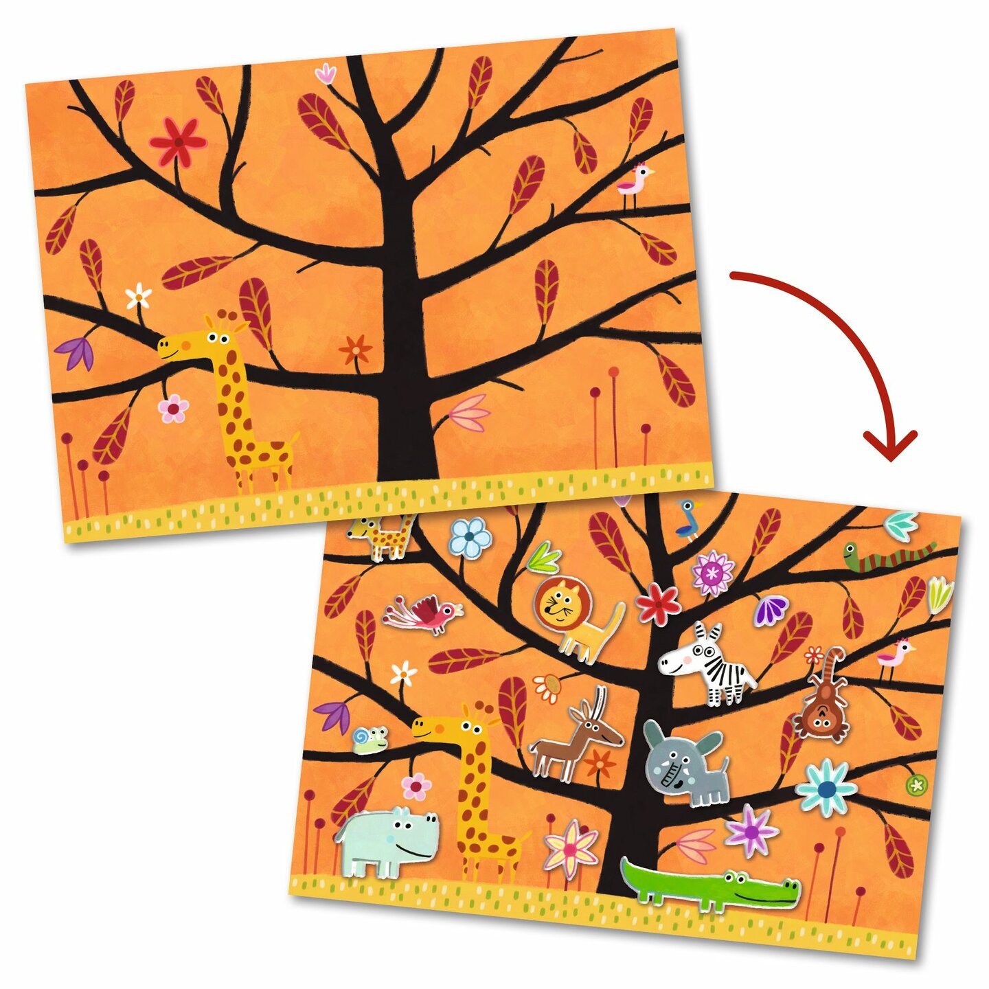 Djeco Herbruikbare Puffy Stickers - Tikkertje | Speel je Wijs