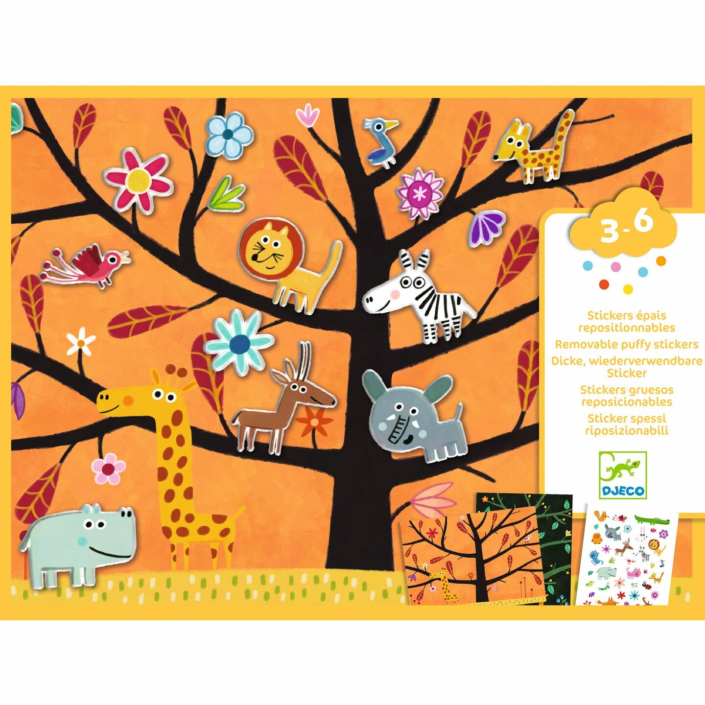Djeco Herbruikbare Puffy Stickers - Tikkertje | Speel je Wijs
