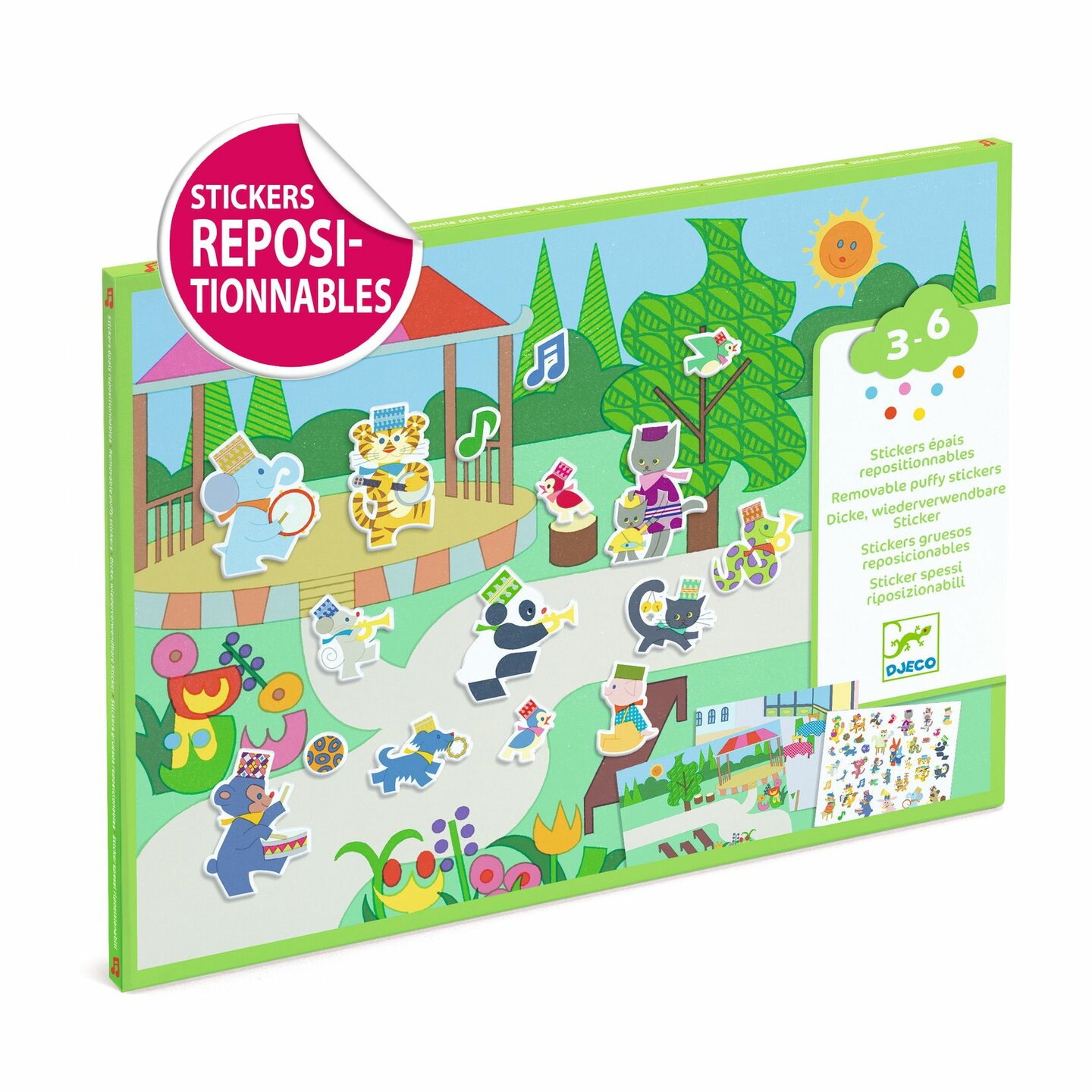 Djeco Herbruikbare Puffy Stickers - Fanfare | Speel je Wijs