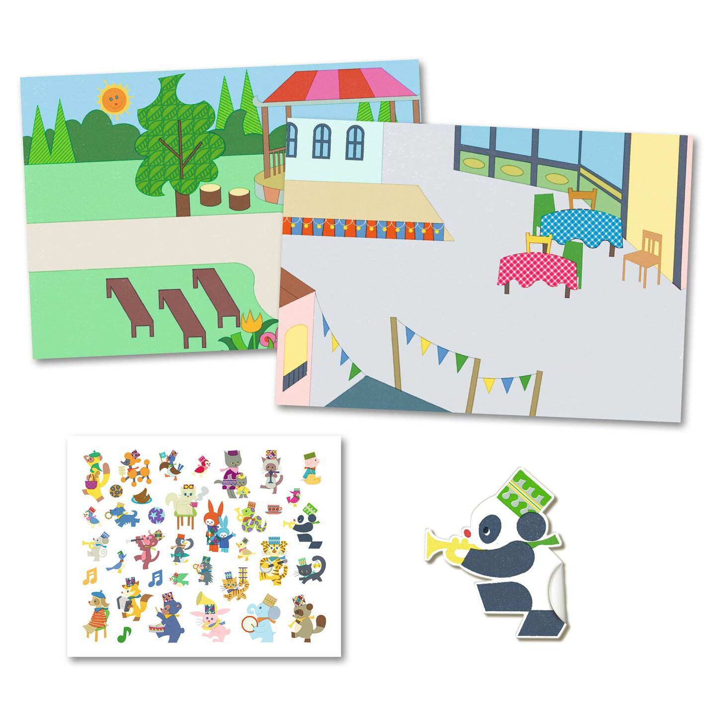 Djeco Herbruikbare Puffy Stickers - Fanfare | Speel je Wijs