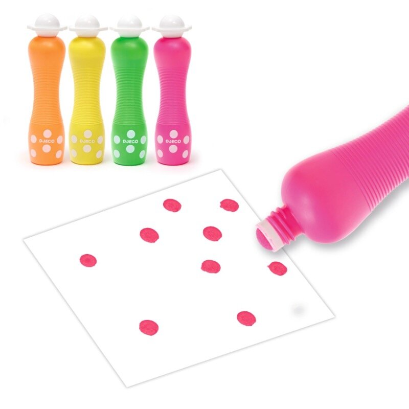 Djeco Foam Stempelstiften - Neon | Speel je Wijs