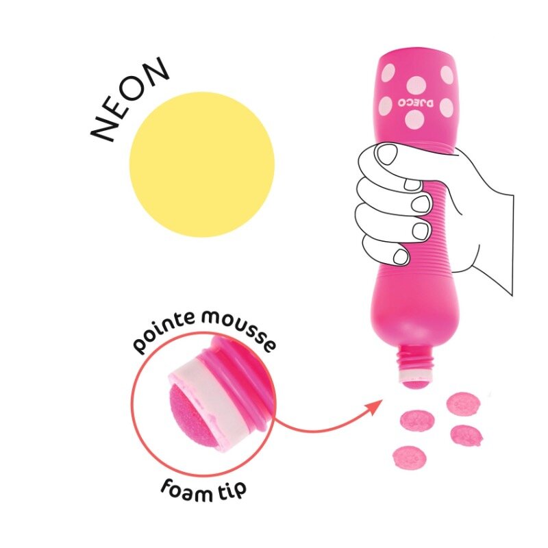 Djeco Foam Stempelstiften - Neon | Speel je Wijs