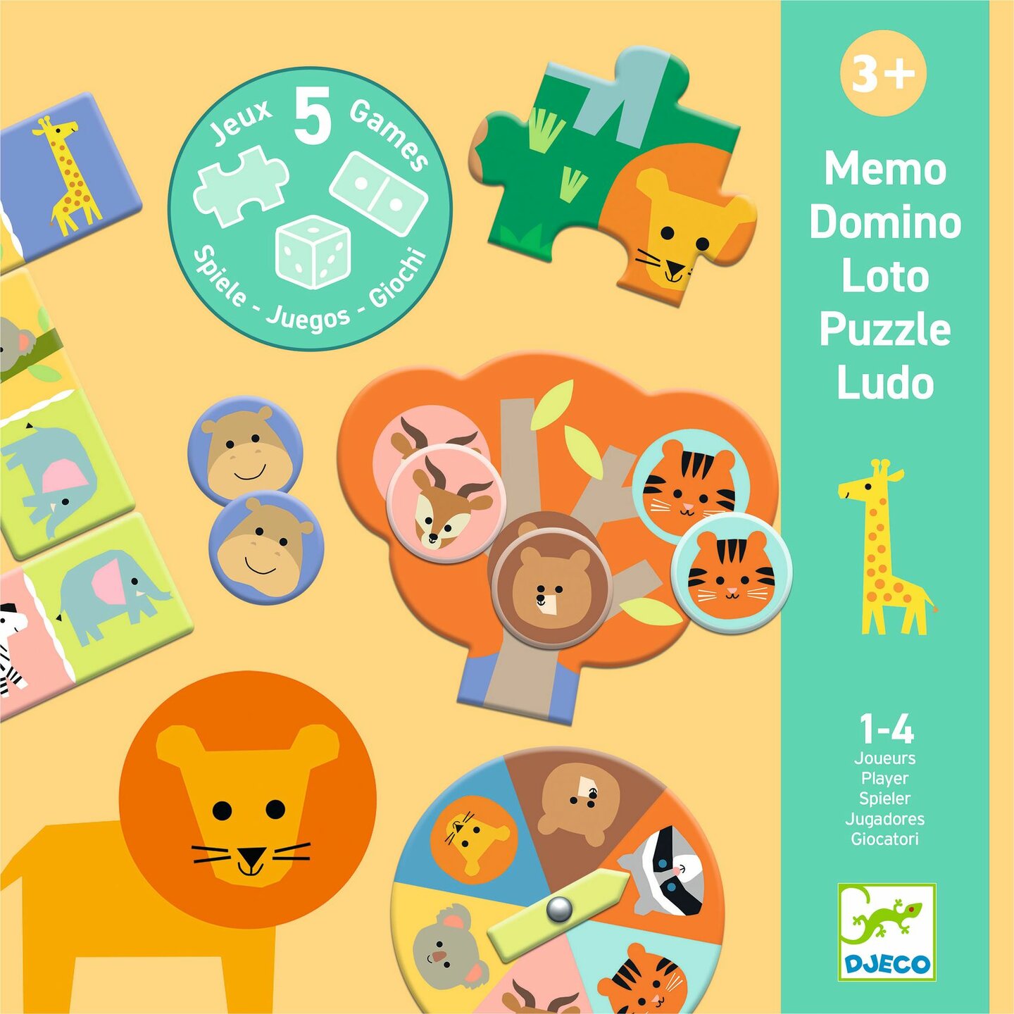 Djeco 5 SPELLEN - Wilde Dieren | Speel je Wijs