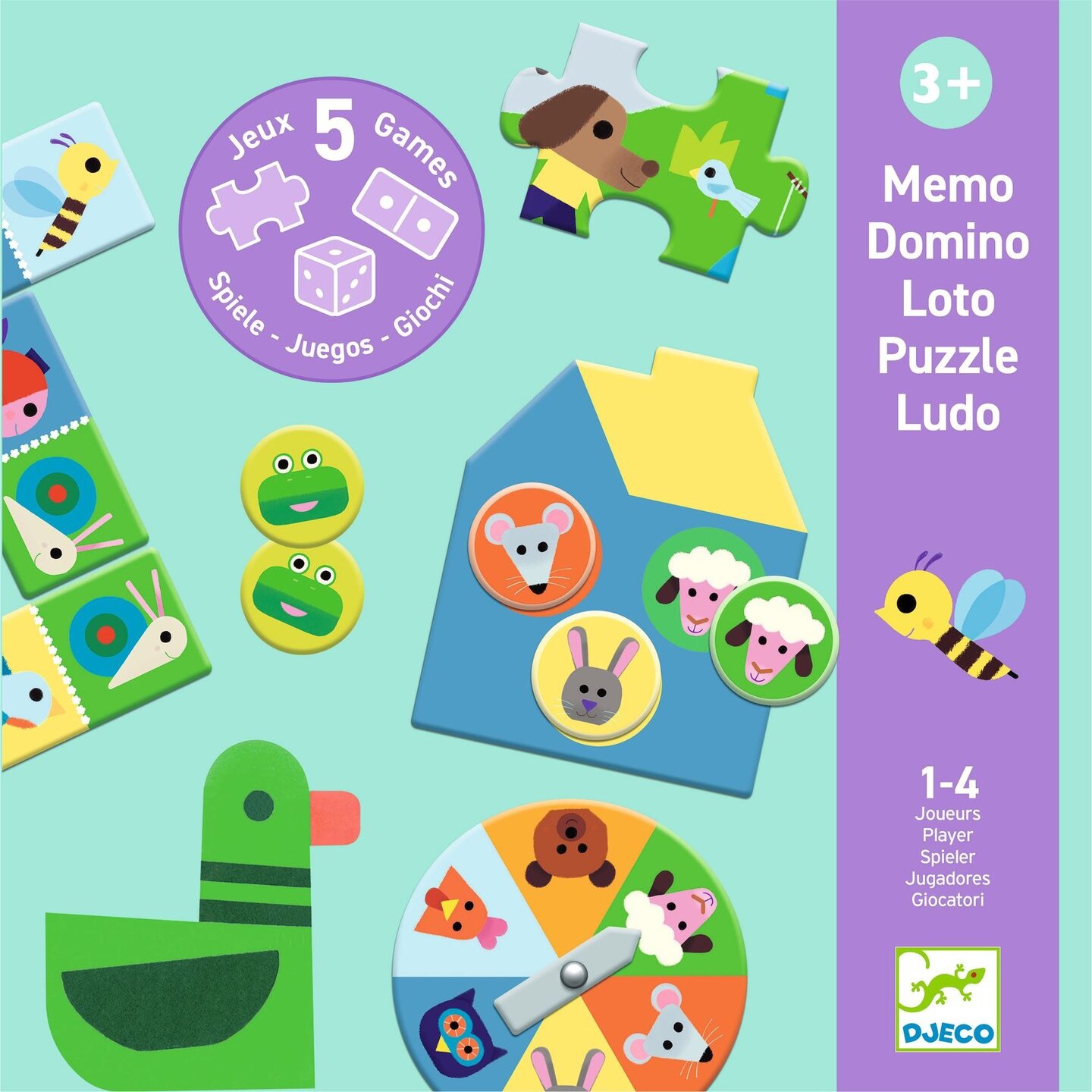 Djeco 5 SPELLEN - Op de boerderij 3+ | Speel je Wijs