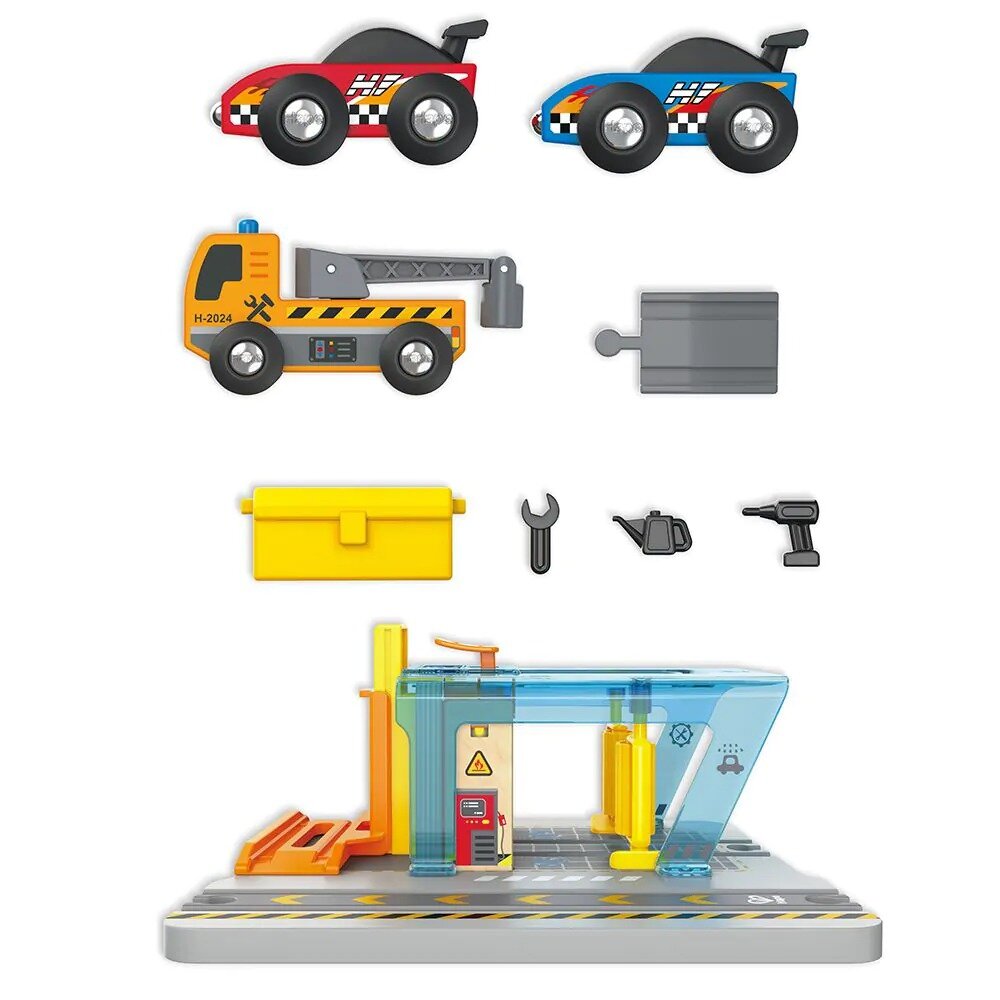 Hape Treinset - Reparatie en Wasstraat | Speel je Wijs