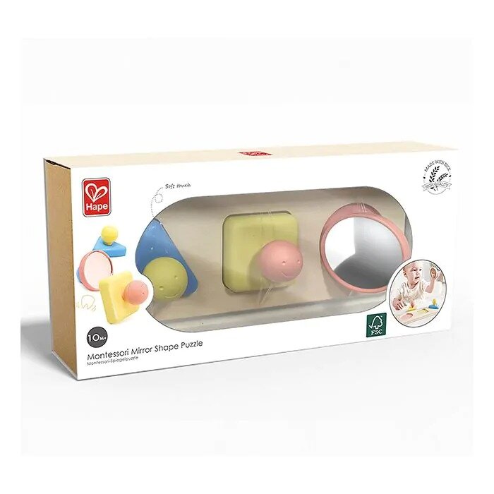 Hape  Montessori Spiegel Vormen Puzzel | Speel je Wijs
