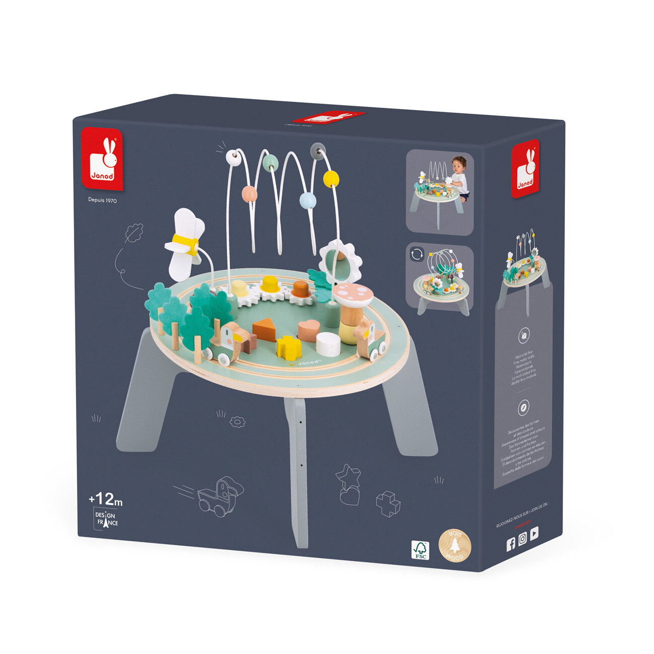 Janod Sweet Cocoon Activiteitentafel - Tuin 12mnd+ | Speel je wijs