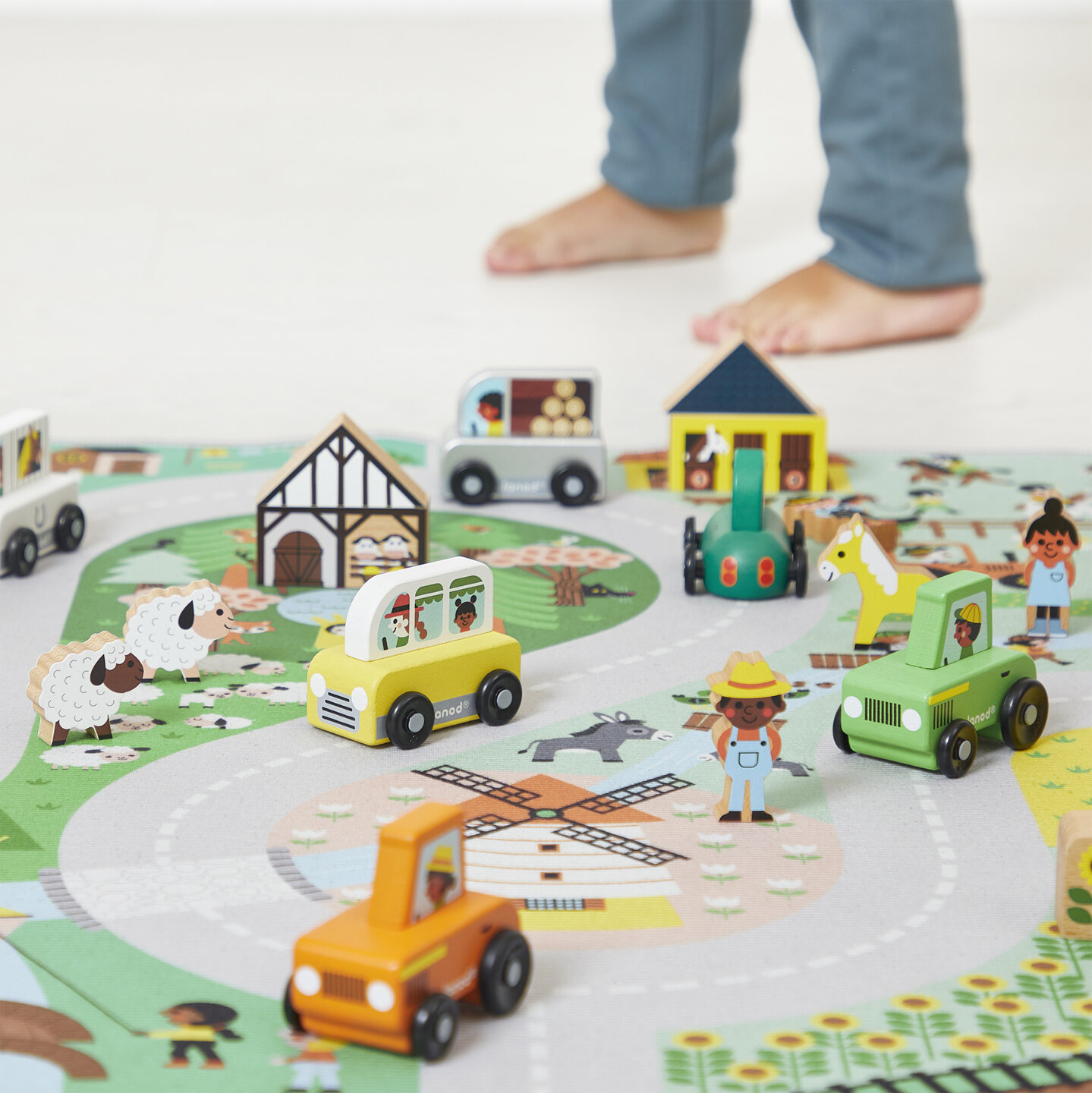 Janod Crossroads - Speelmat het Platteland | Speel je Wijs