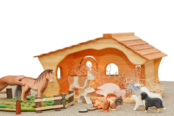 Ostheimer Houten Stal / Kerststal / Boerderij | Speel je Wijs