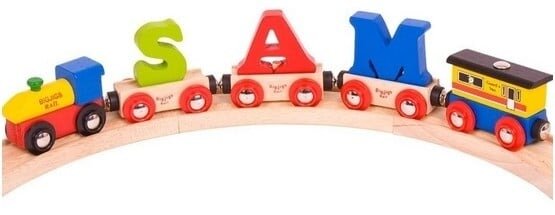 Bigjigs Houten Lettertrein - Kleur  | Speel je Wijs