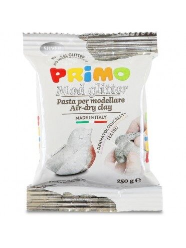 Primo Boetseerklei 250gr - Glitter Zilver | Speel je Wijs