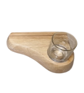 Houten Kaartstandaard met Waxine houder | Speel je Wijs