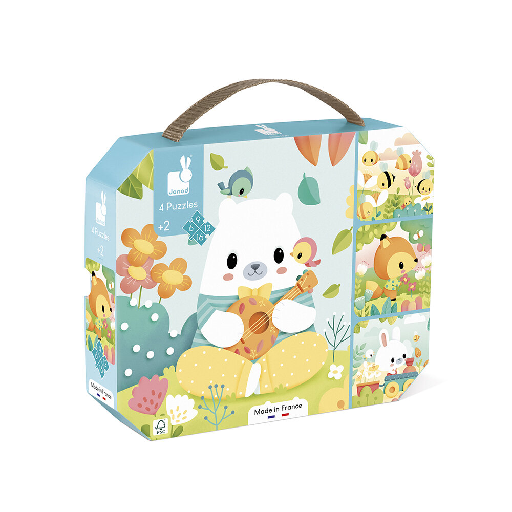 Janod Puzzel 4 Puzzels - Pure 2+ | Speel je wijs