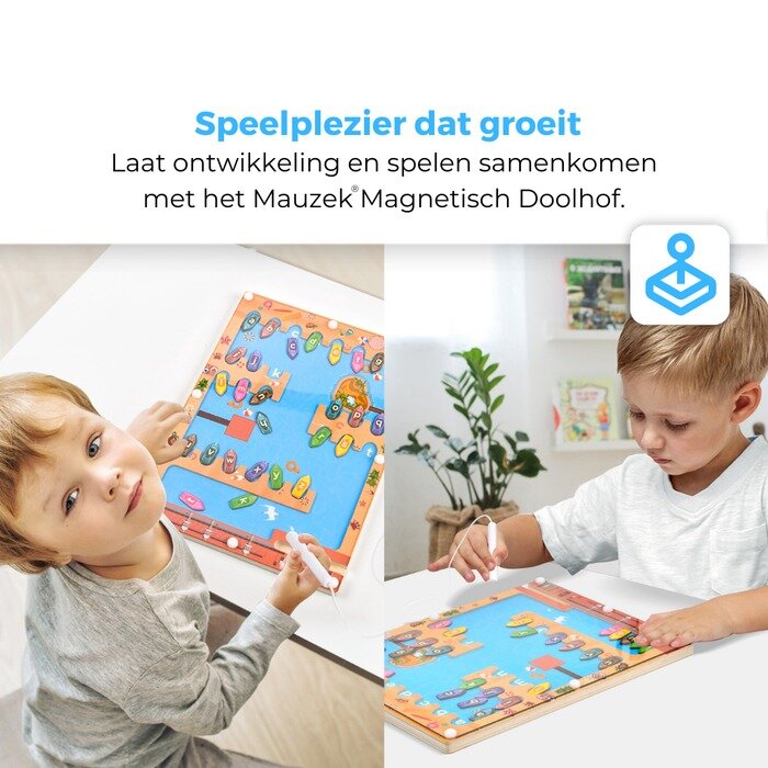 Mauzek Magnetisch Doolhof Alfabet 3 tm 6 jaar| Speel je Wijs