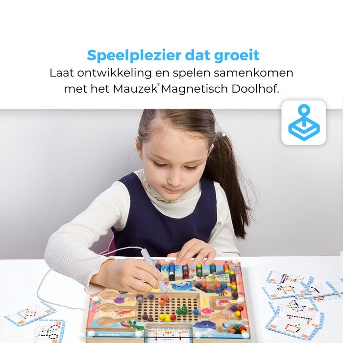 Mauzek Magnetisch Doolhof Zee 3 tm 6 jaar| Speel je Wijs