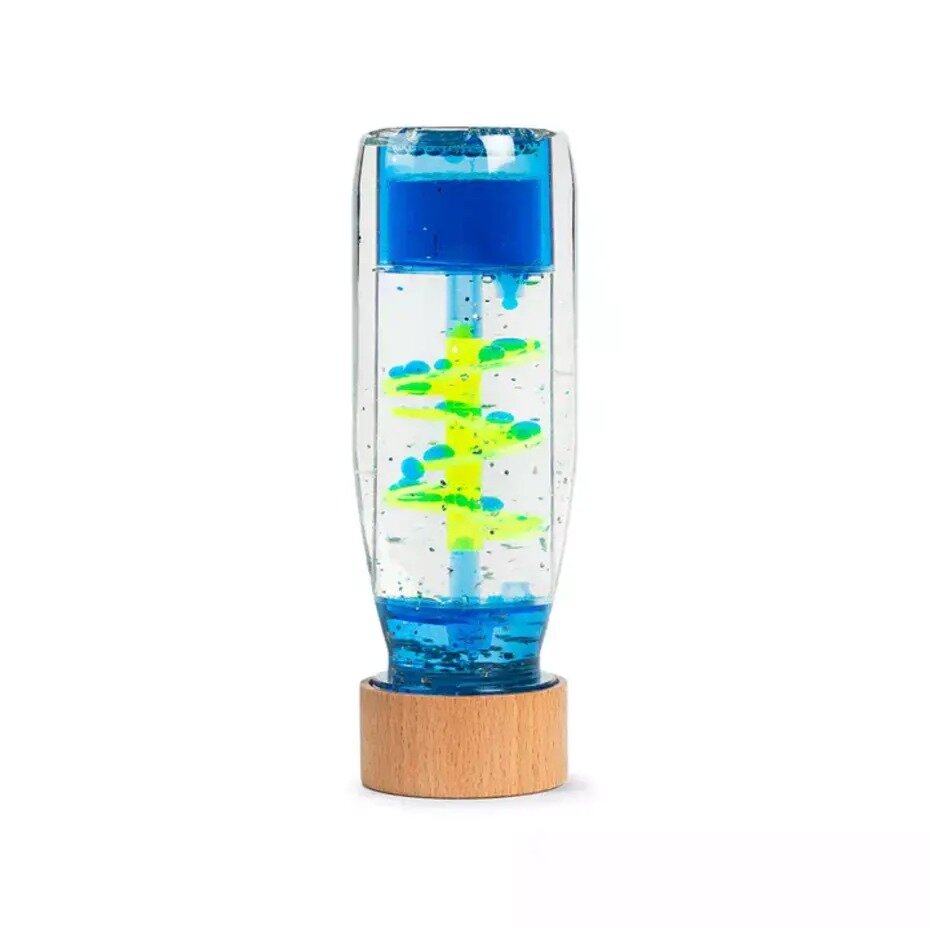 Petit Boum Sensorische Move Bottle - Spiral Blue| Speel je Wijs