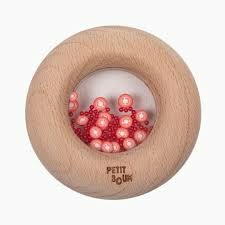 Petit Boum Sensorische Rammelaar en Bijtring - Donut Tomaten | Speel je Wijs
