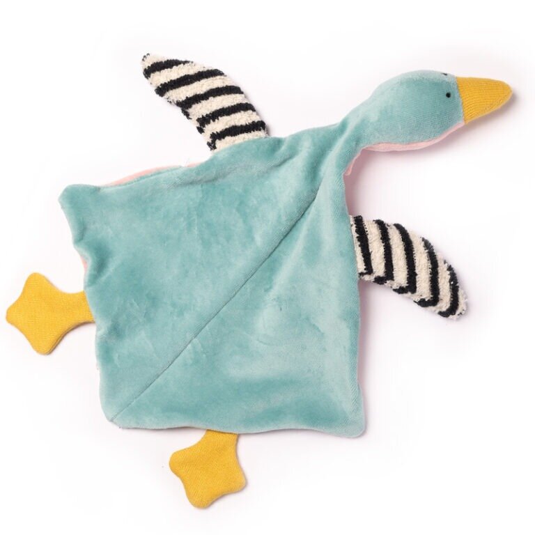 Nanchen Natur Knuffeldoekje - Gans Rosalie Mint | Speel je Wijs