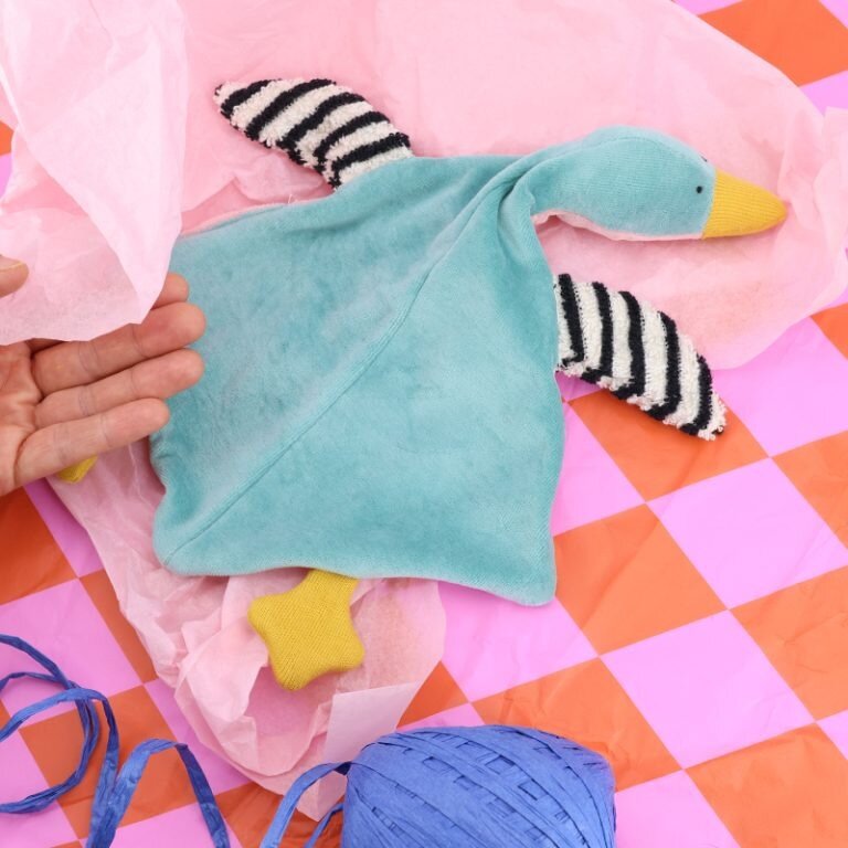 Nanchen Natur Knuffeldoekje - Gans Rosalie Mint | Speel je Wijs