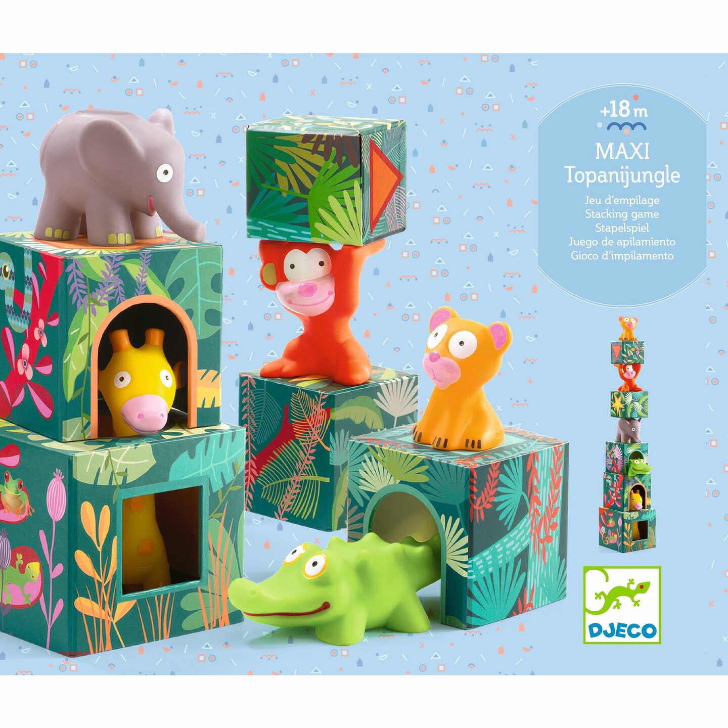 Djeco Stapelblokken | Maxi Topanijungle 12m+ | Speel je Wijs