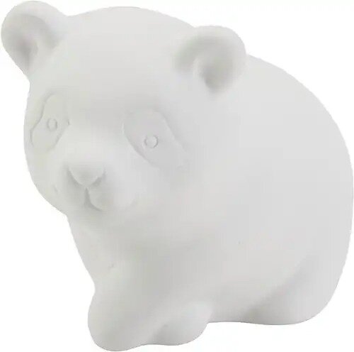 CC Spaarpot Panda van ruw wit Terracotta | Speel je Wijs