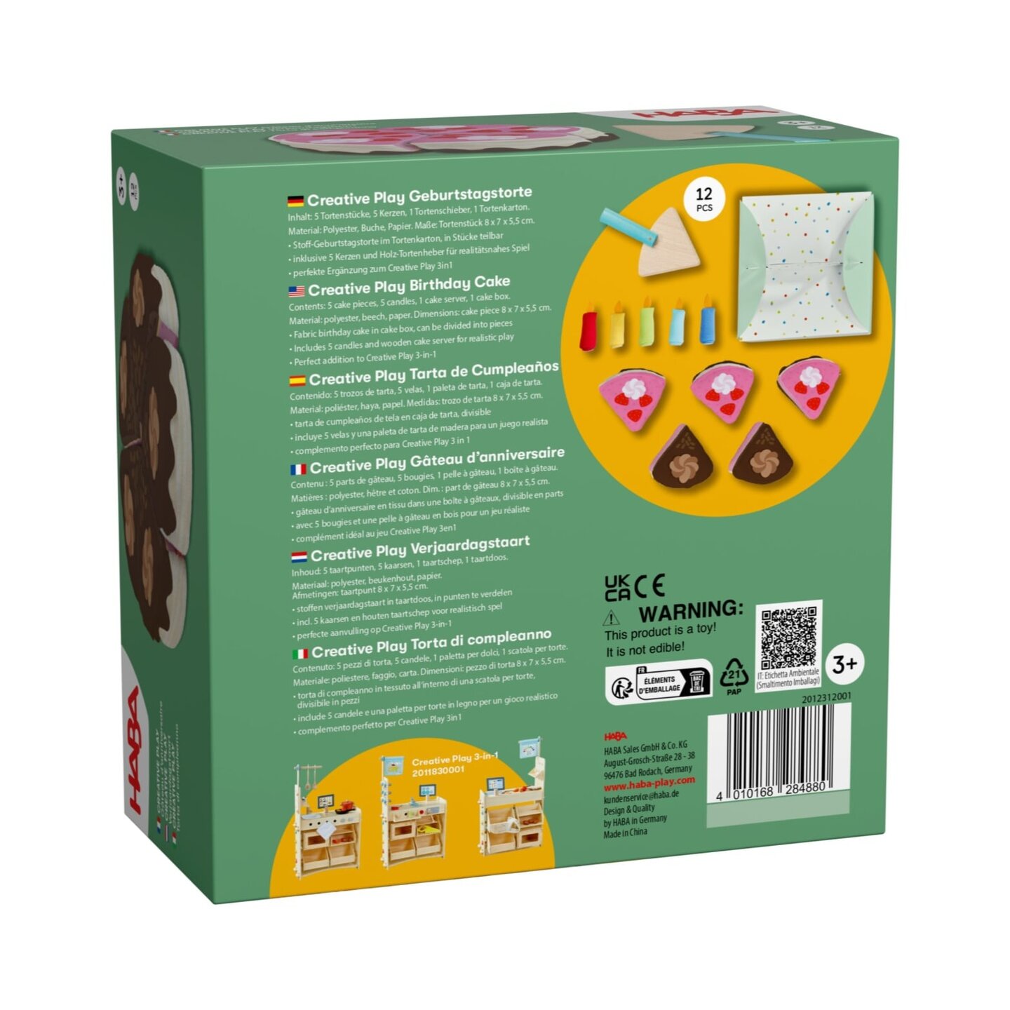 Haba Creative Play - Verjaardagstaart 3+ | Speel je Wijs