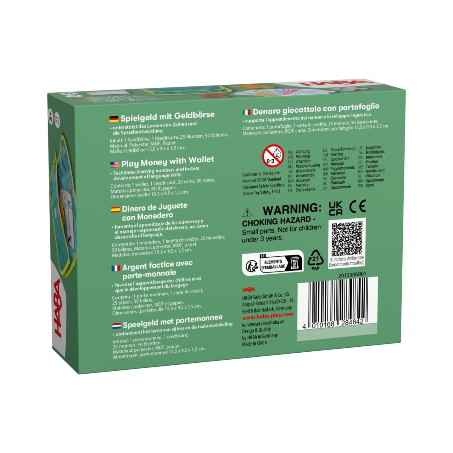 Haba Creative Play - Speelgeld met portemonnee 3+ | Speel je Wijs