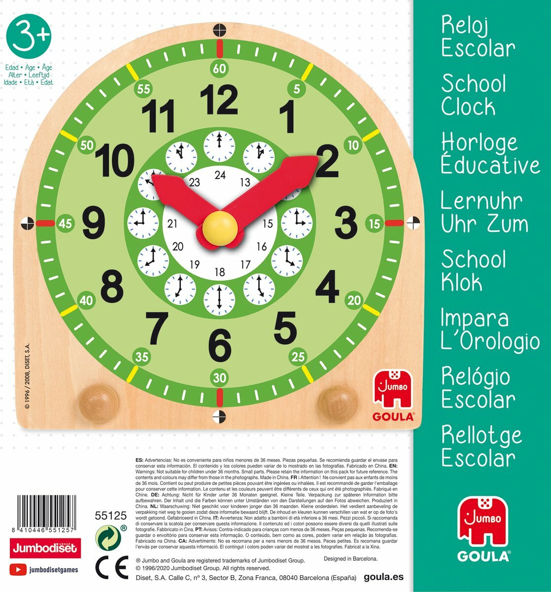 Jumbo Educatieve Klok 3+ | Speel je wijs