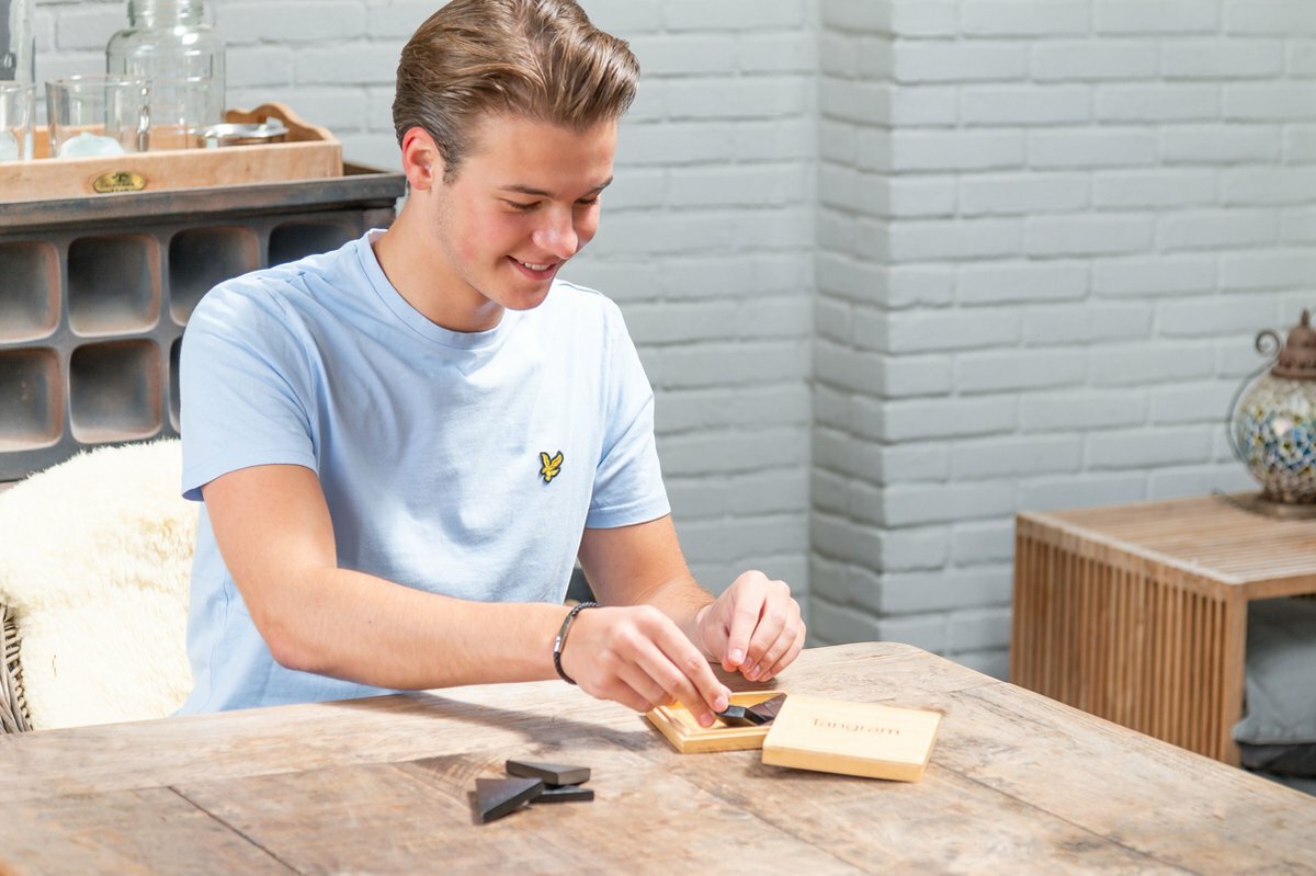Longfield - Tangram Hout in doosje | Speel je Wijs