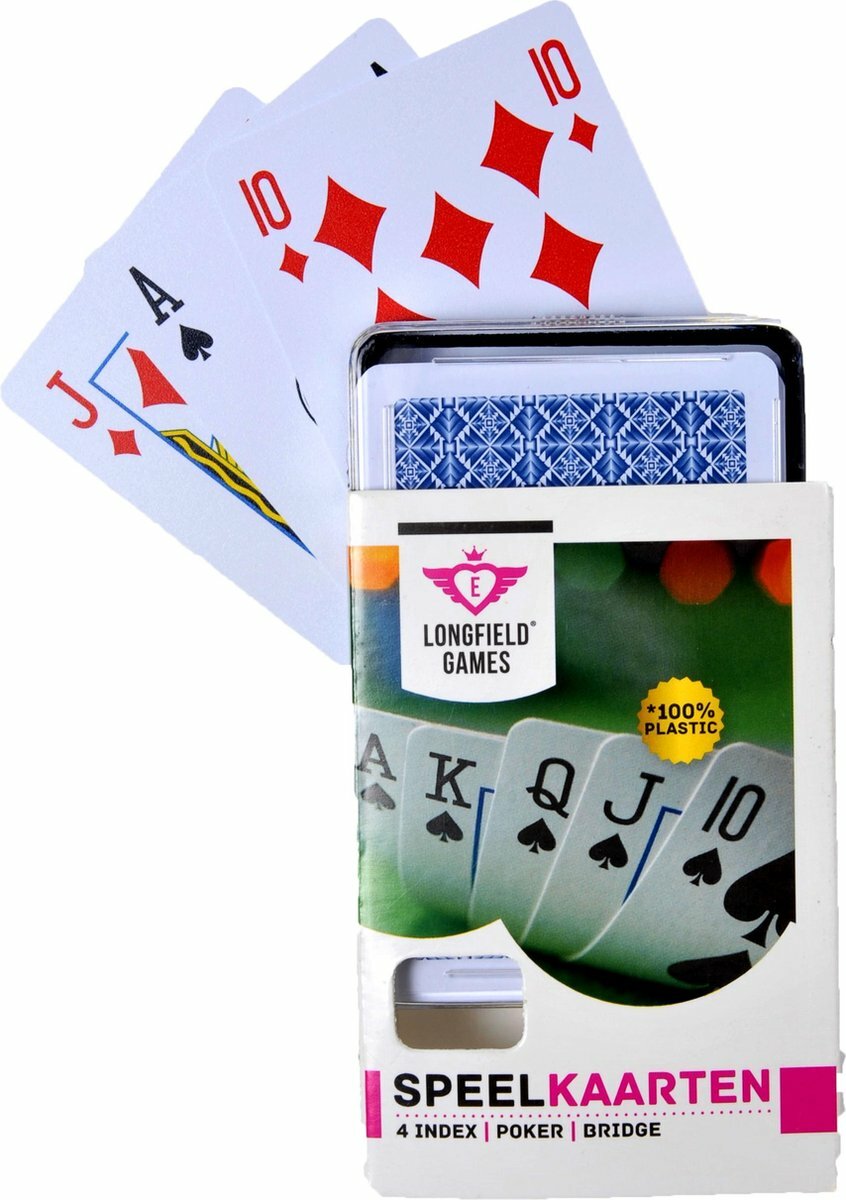 Longfield Games-Klassieke speelkaarten (100% plastic)