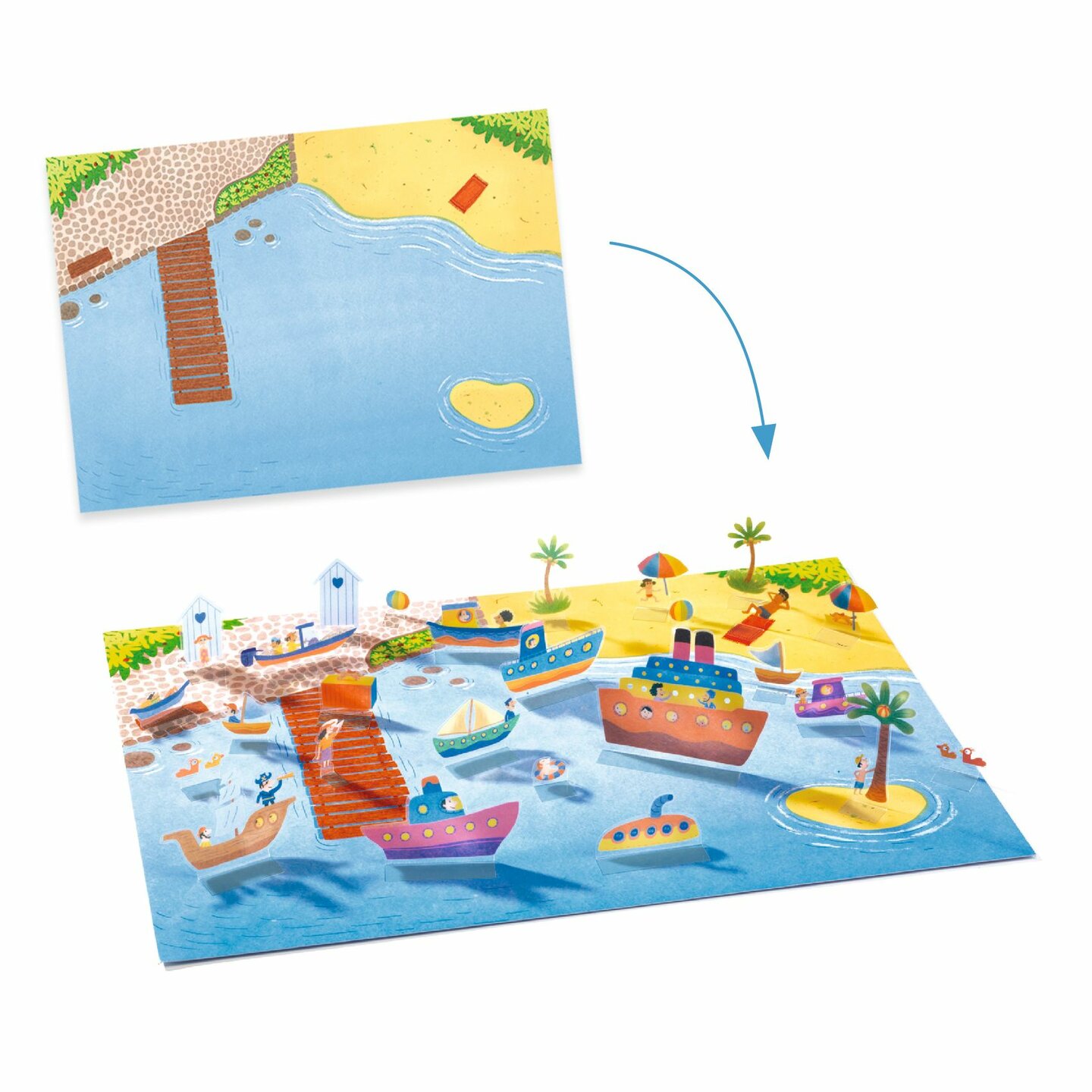 Djeco Lift up Stickers - Voertuigen 3-6 jaar | Speel je Wijs