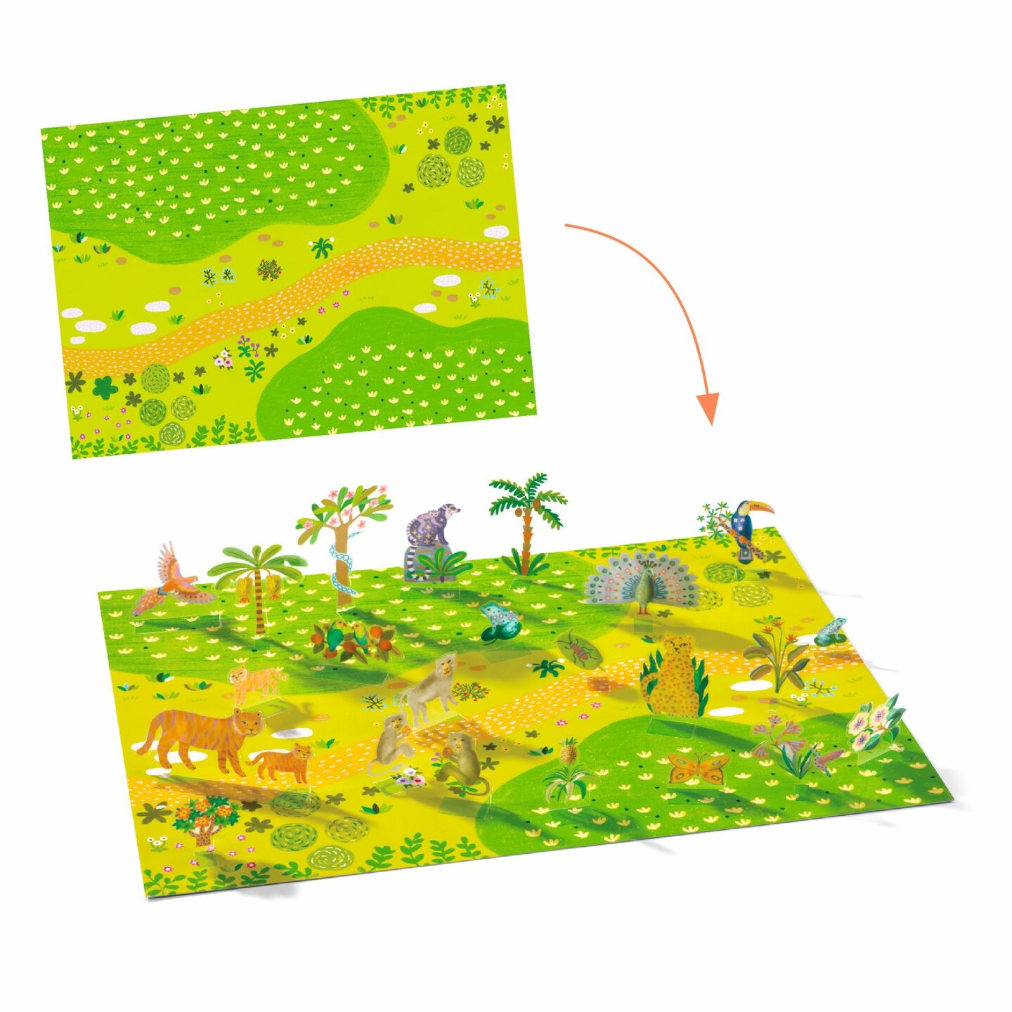 Djeco Lift up Stickers - Dieren 3-6 jaar | Speel je Wijs