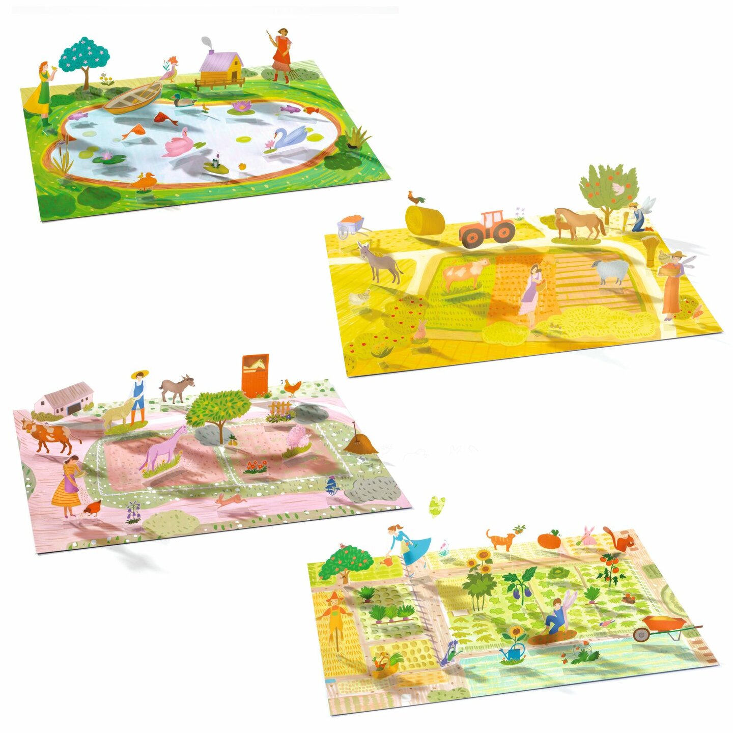 Djeco Lift up Stickers - Boerderij 3-6 jaar | Speel je Wijs