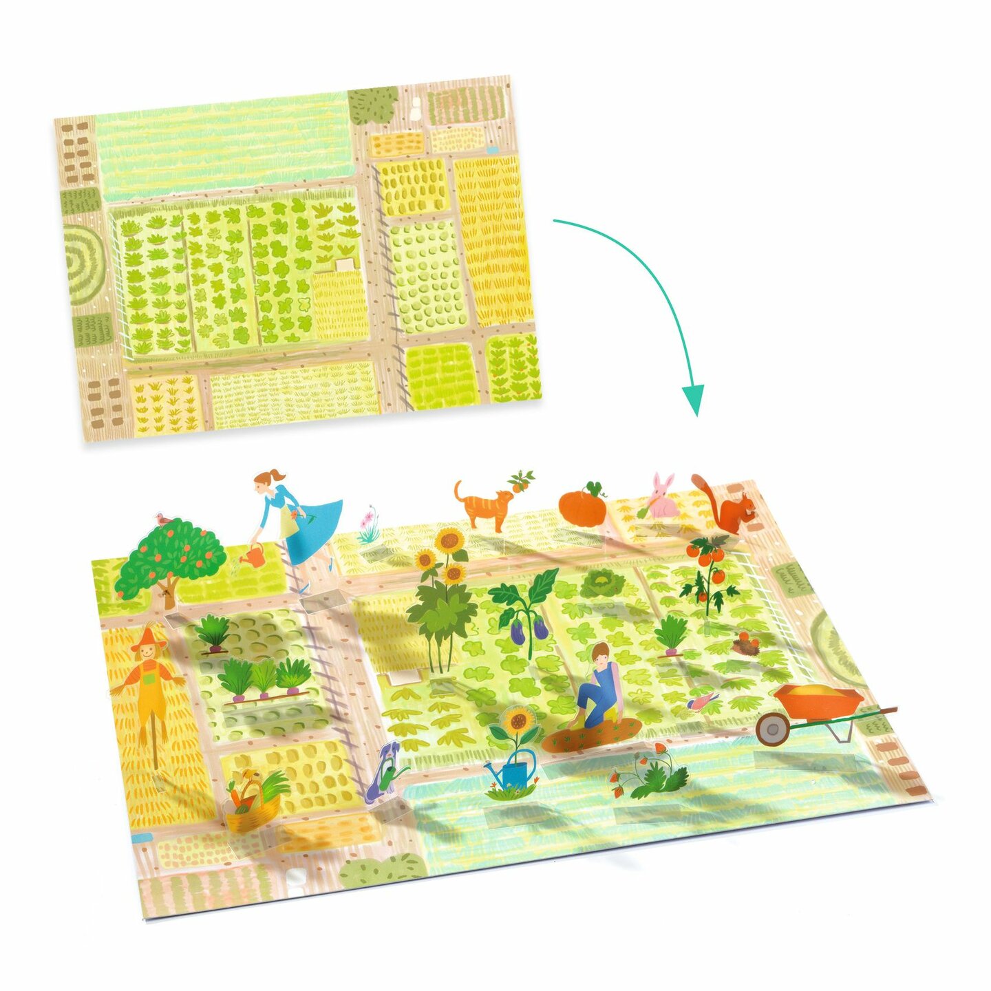 Djeco Lift up Stickers - Boerderij 3-6 jaar | Speel je Wijs