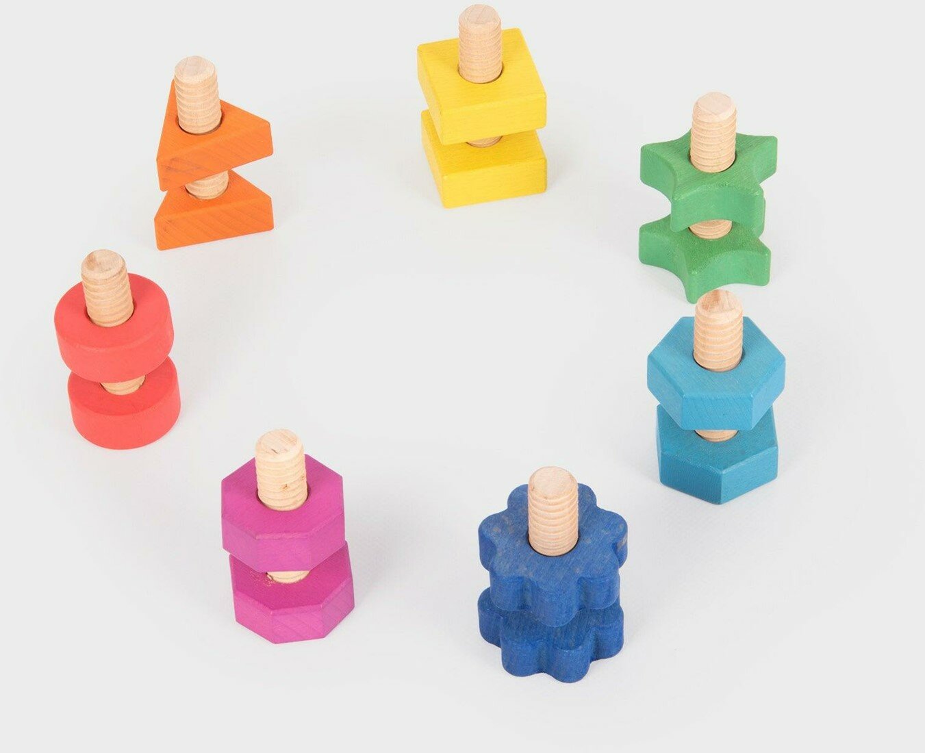 TickiT Regenboog houten Moeren en Bouten | Speel je Wijs