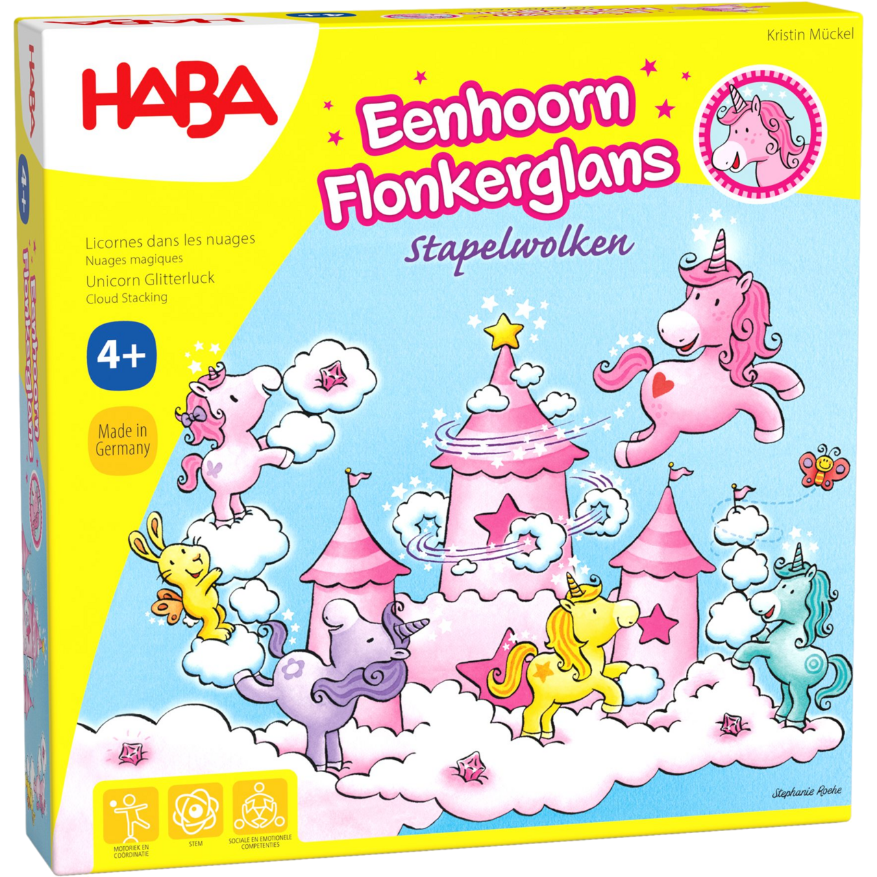 Haba Spel Eenhoorn Flonkerglans Stapelwolken 4+ | Speel je Wijs