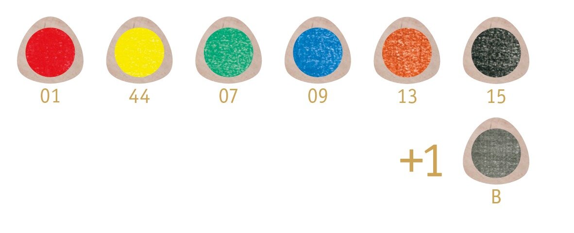 Stockmar Kleurpotloden DRIEKANT assortiment 6+1 stuks | Speel je Wijs