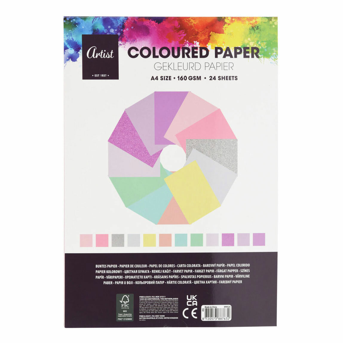 Papierblok Gekleurde Vellen A4 | Speel je Wijs