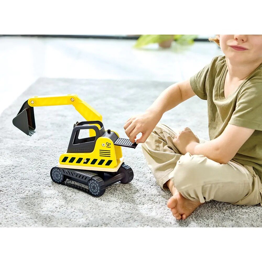 Hape Dig &#039;n Dump Speelgoed Graafmachine &ndash; Houten Bouwvoertuig | Speel je Wijs