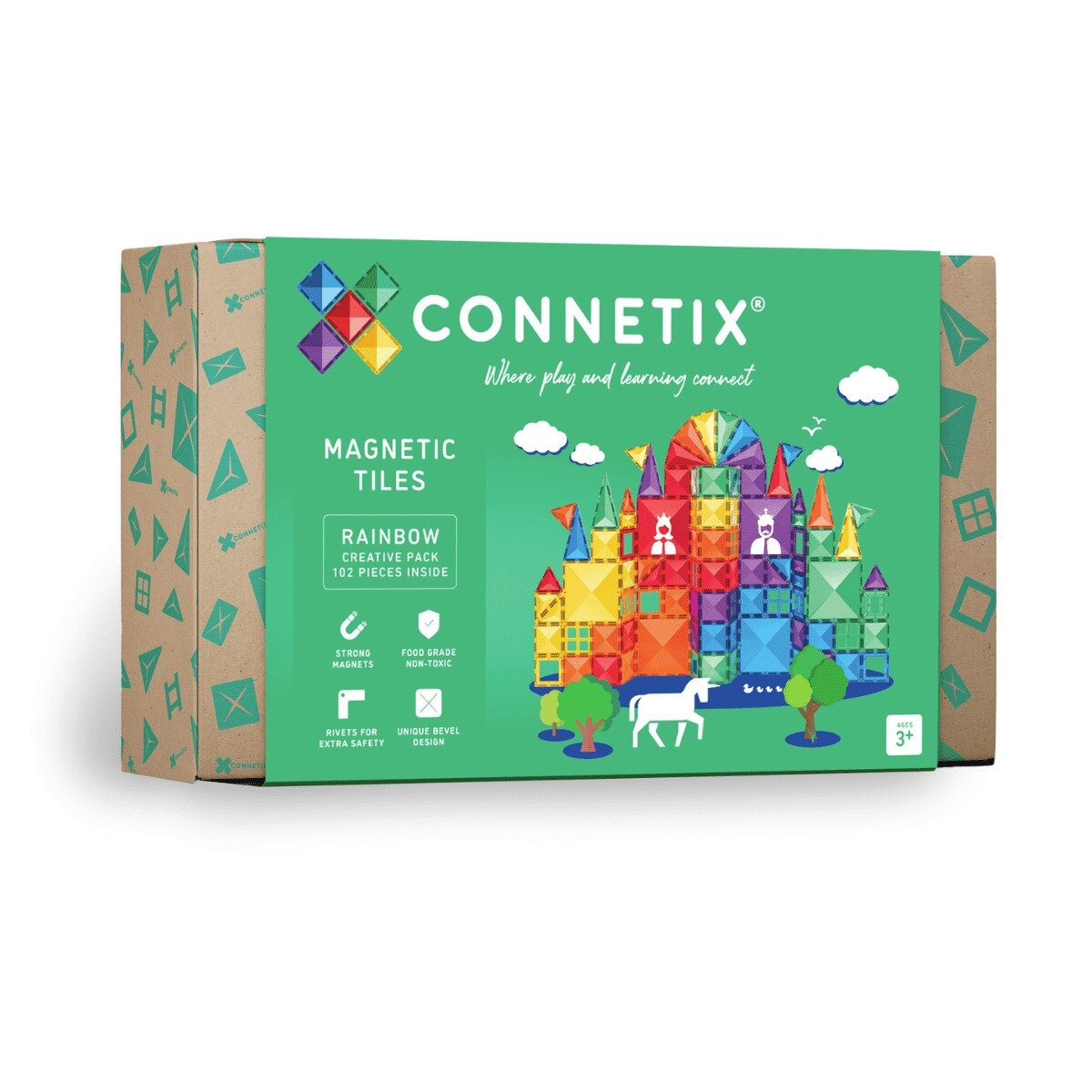 Connetix Rainbow Creative Pack - 102 pc Magnetisch Speelgoed | Speel je Wijs