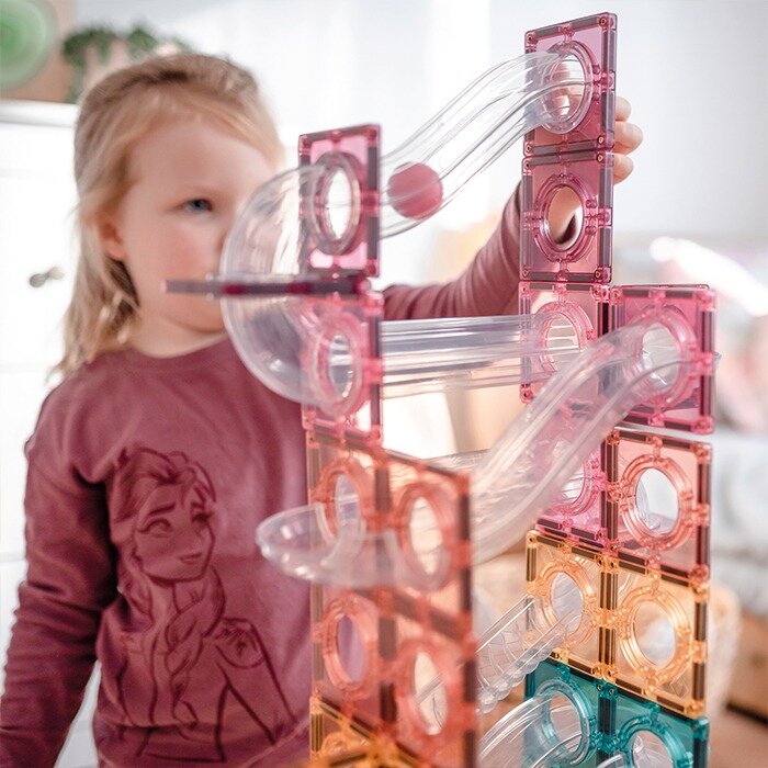 Connetix Pastel-Ball-Run-Pack-102-pc  &ndash; Knikkerbaan  | Speel je Wijs