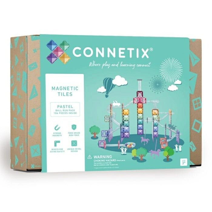 Connetix Pastel-Ball-Run-Pack-102-pc  &ndash; Knikkerbaan  | Speel je Wijs