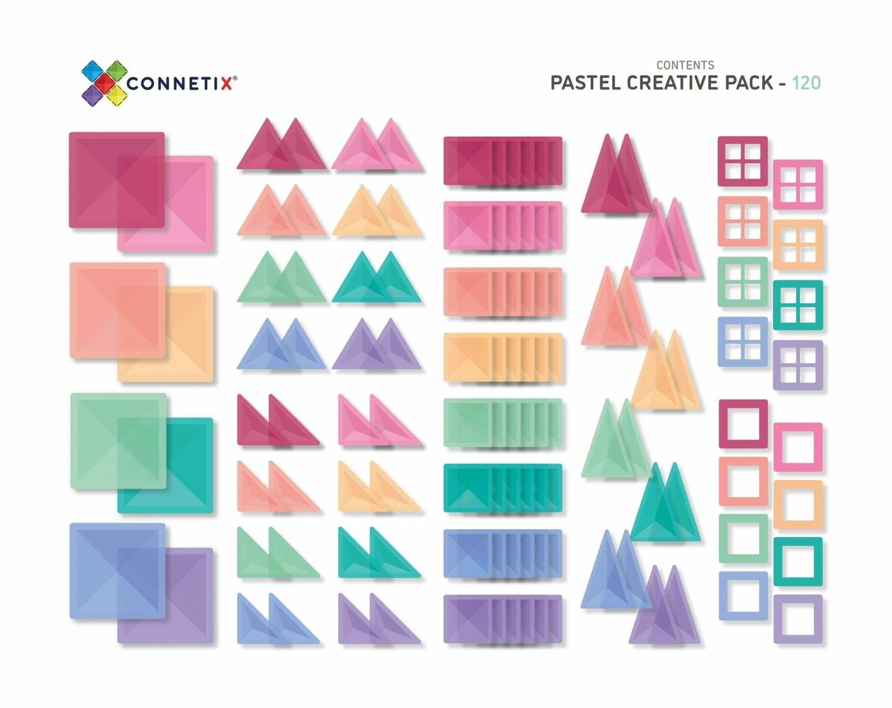 Connetix Pastel Creative Pack - 102 pc Magnetisch Speelgoed | Speel je Wijs